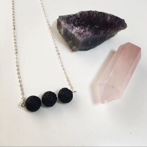 3 Lava Bead Essential Oil Diffuser Necklace